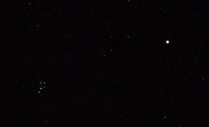 Pleijaden und Mars